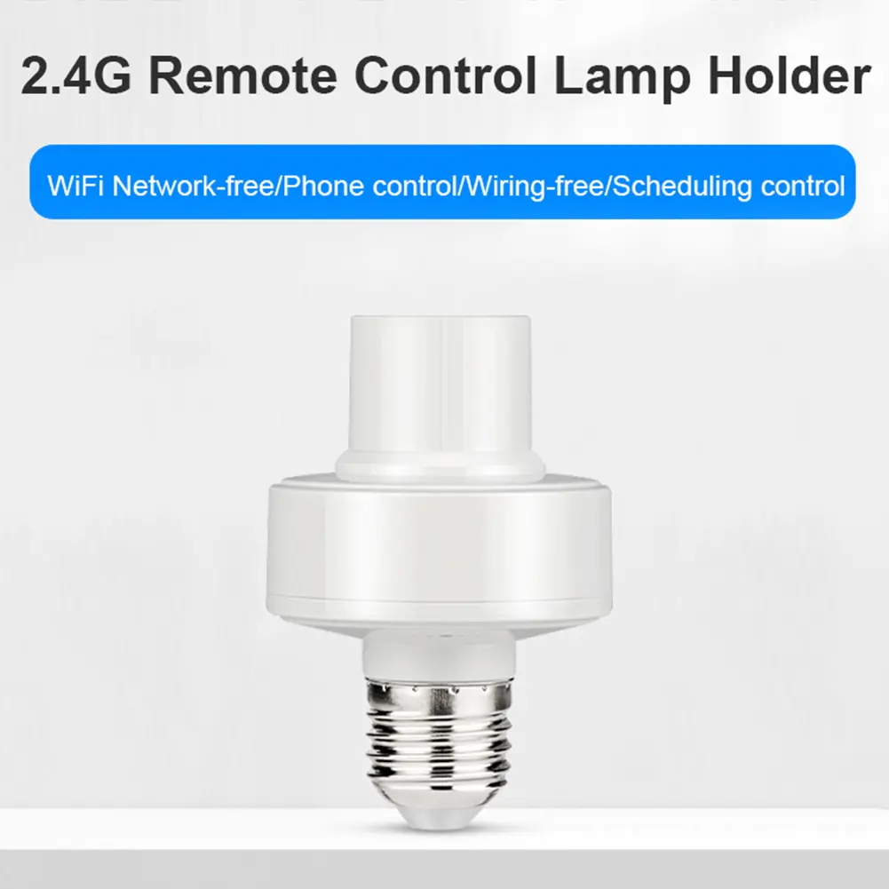 LED Lamp Holder Protocol APP Remote Control Smart Light Bulb Socket E27 Bulb Holder Bluetooth-compatible Supports App