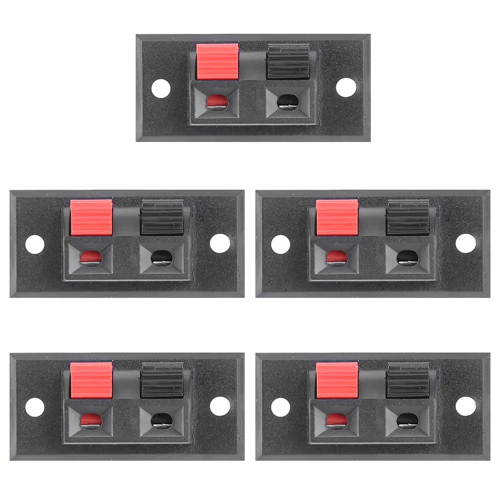 5pcs 2 Positions Push-in Jack Load Audio Speaker Terminals Connector