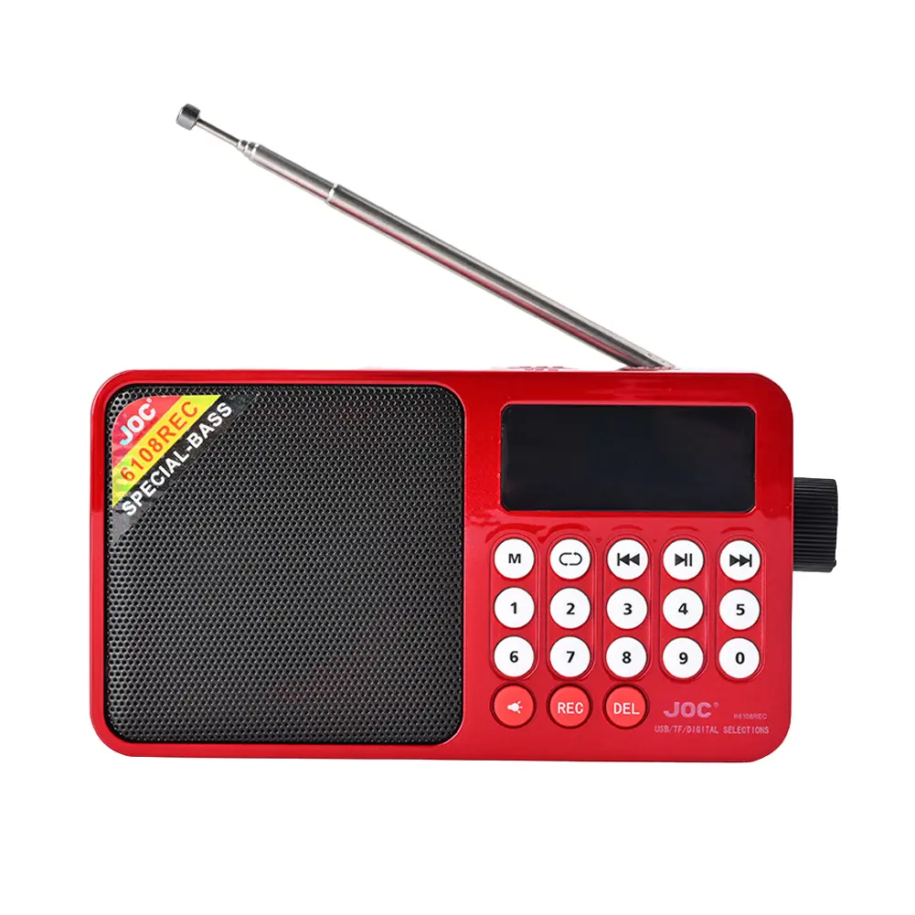 Digital FM Radio BT Speaker Support TF Card USB Drive Rechargeable Radio with LED Screen Display for Home Outdoor