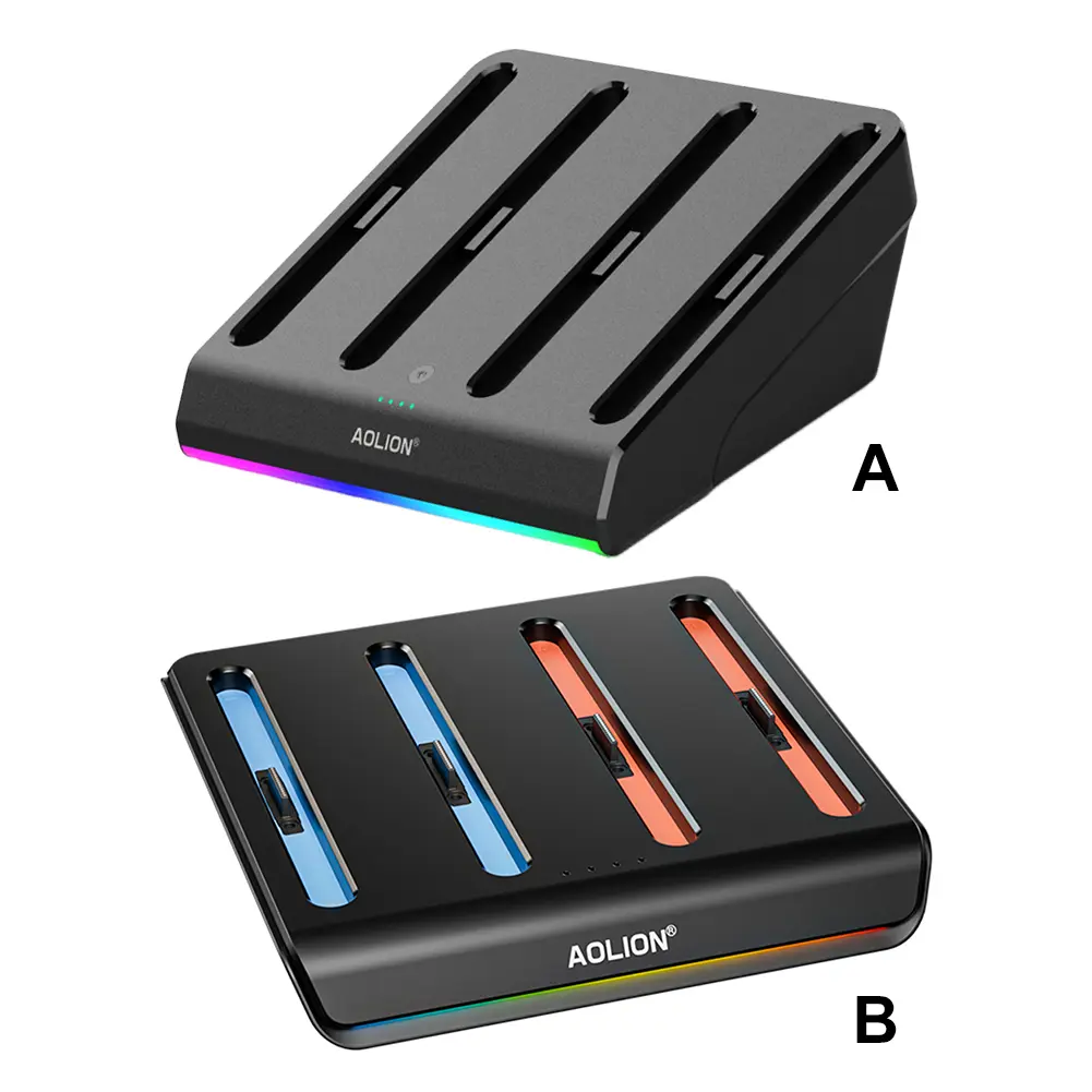 Controller Charger with RGB Lights Charging Station Charger Stand Station for Nintendo Switch2 Joy-Con Accessories
