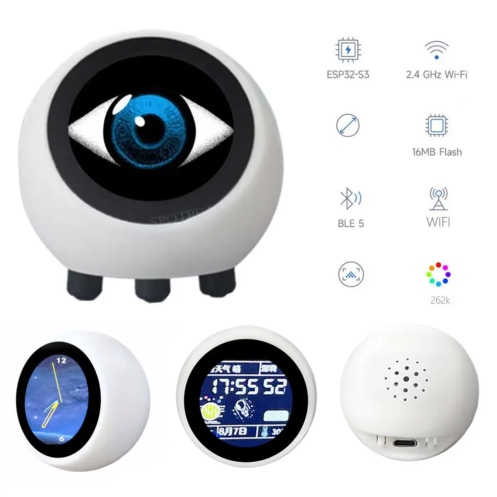 AI Voice Chat Robot Multi-Function ESP32-S3 Development Board LCD Display Mini Robot Tabletop Ornaments for Home Decor