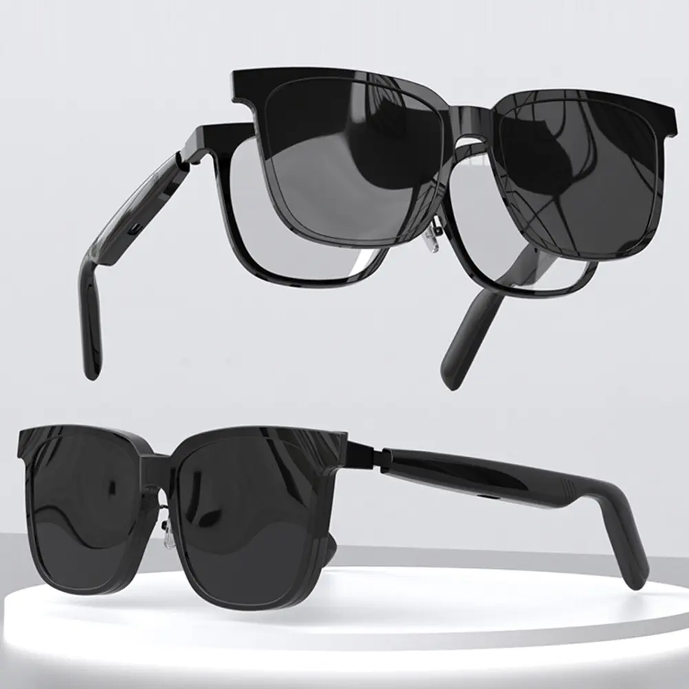 AI Smart Translate Eyeglasses Noise Canceling Real-Time Translation Sunglasses Portable Music Play Glasses for Business Meeting
