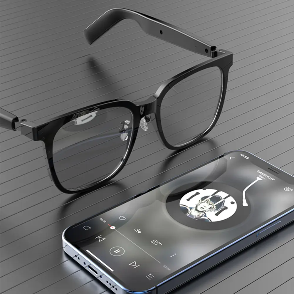 AI Smart Translate Eyeglasses Noise Canceling Real-Time Translation Sunglasses Portable Music Play Glasses for Business Meeting