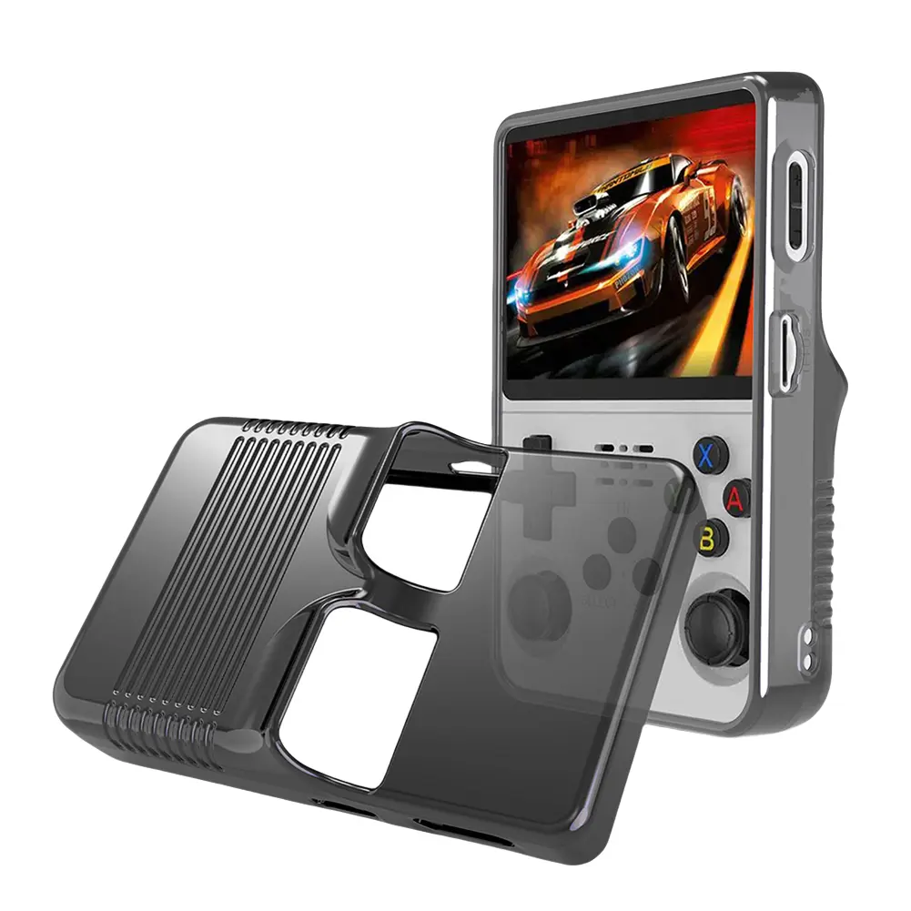 Transparent TPU Case for R36S Retro Handheld Game Console Anti-Scratch Protection TPU Cover Shockproof for R36S Game Accessories