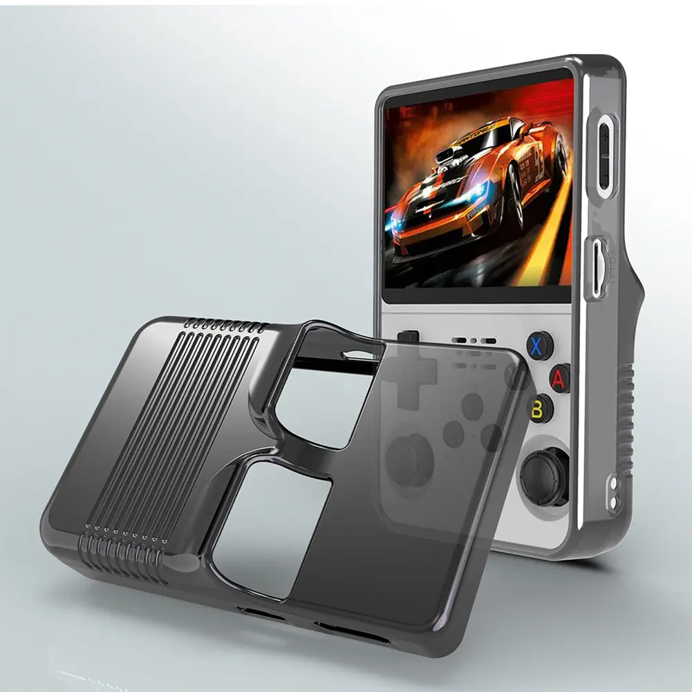 Transparent TPU Case for R36S Retro Handheld Game Console Anti-Scratch Protection TPU Cover Shockproof for R36S Game Accessories