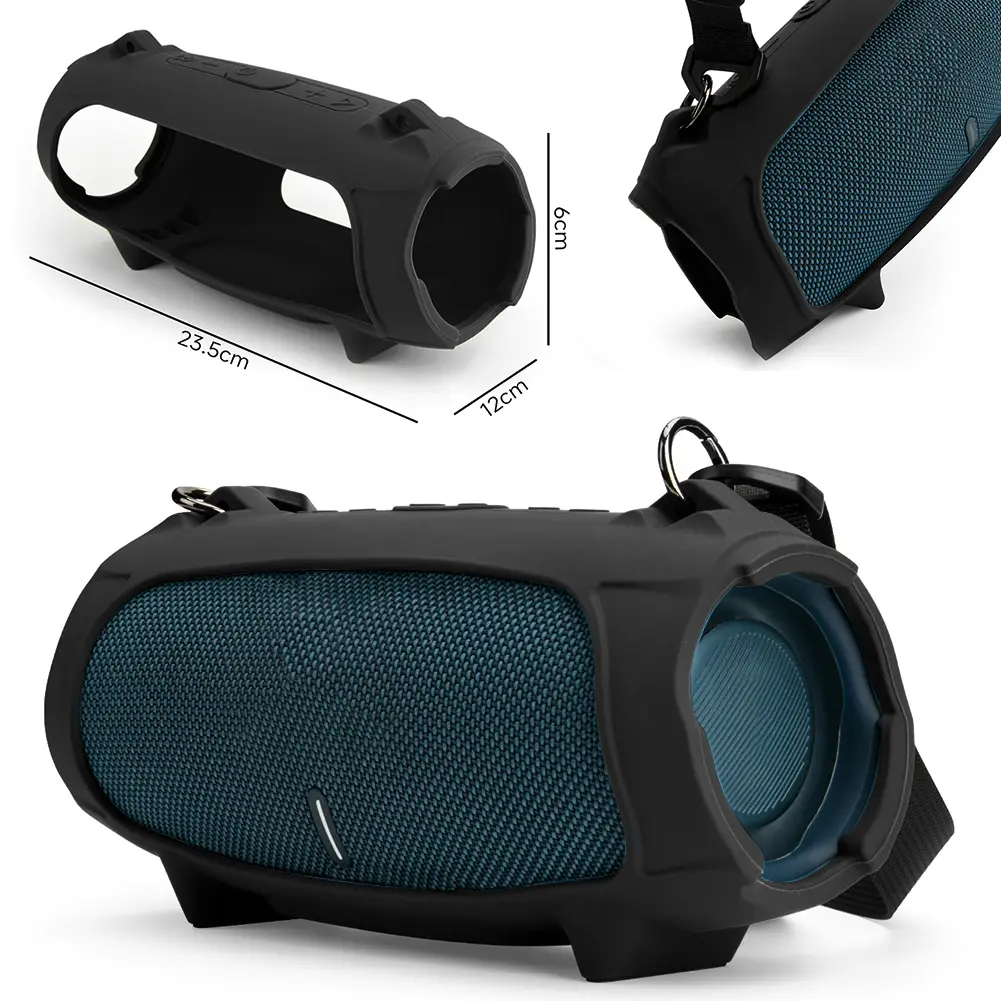 Bluetooth-Compatible Speaker Case with Strap Protective Cover Case Waterproof for JBL Charge 5 Wireless Speaker