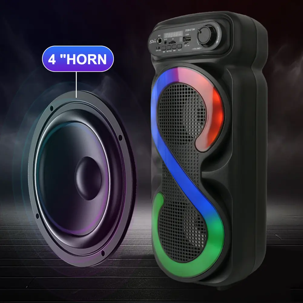 Bluetooth-Compatible Speaker Karaoke Speaker USB/TF Outdoor Speaker Remote Control Wireless Speaker High Volume for Home Travel