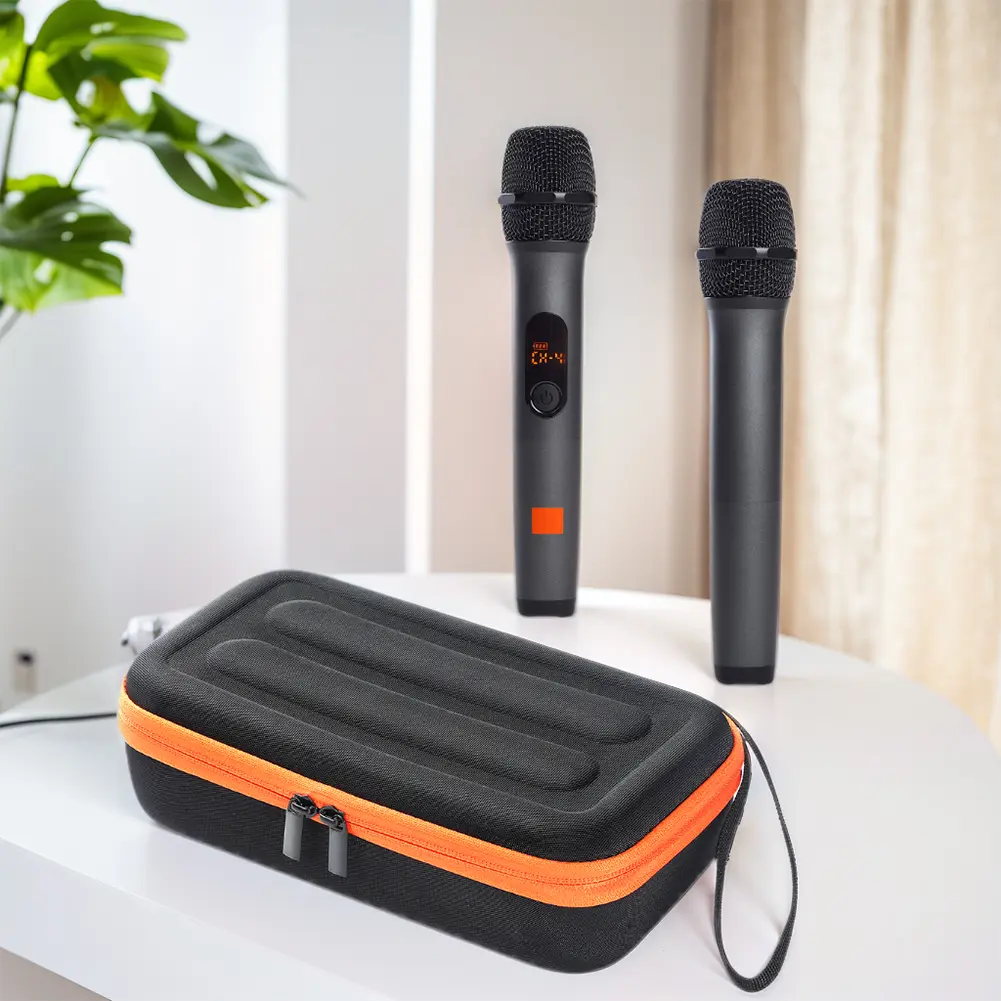Rechargeable Battery Handheld Dual Mic Travel Carrying Bag Shockproof Mic Travel Bag for JBL PartyBox Wireless Mic & Accessories