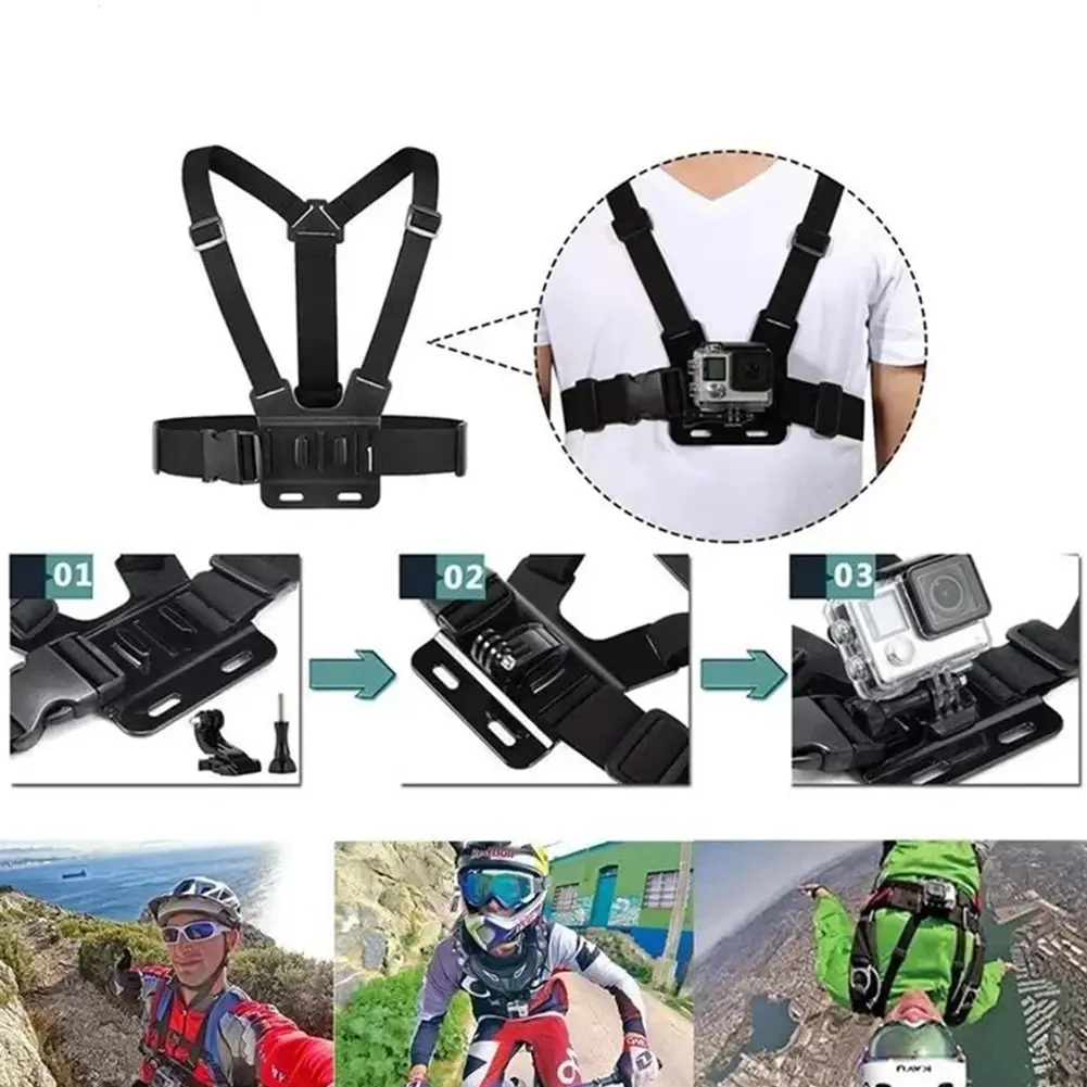 Mobile Phone Strap Clip Adjustable Chest Mount Strap Harness Chesty Body Mount for Most Cell Phones Action Cameras POV/VLOG