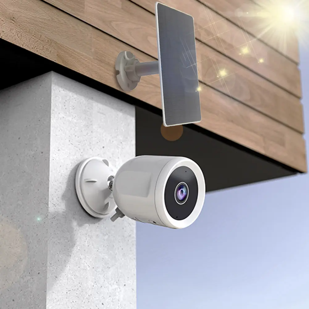 12W Security Camera Solar Panel DC 5V Outdoor Solar Cells Charger 360°Adjustable Mounting for Small Home Light System