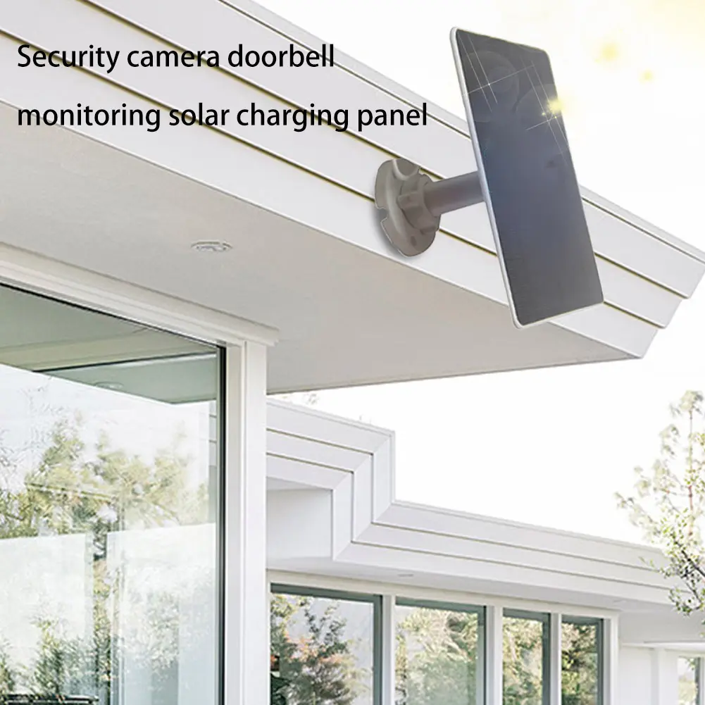 12W Security Camera Solar Panel DC 5V Outdoor Solar Cells Charger 360°Adjustable Mounting for Small Home Light System