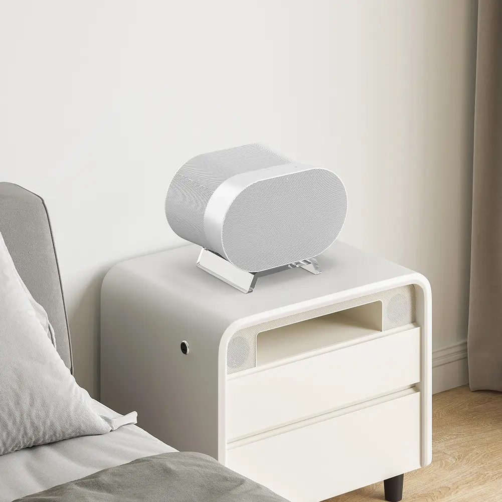 Smart Speaker Acrylic Holder Desktop Non-slip Sound Box Holder 45 Degree Angle Space Saving Home Decoration for Sonos Era 300