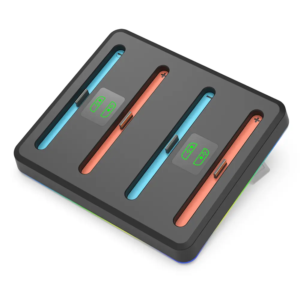 Controller Charger with RGB Lights Charging Dock Magnetic Controller Charger Stand Station for Nintendo Switch2 Accessories