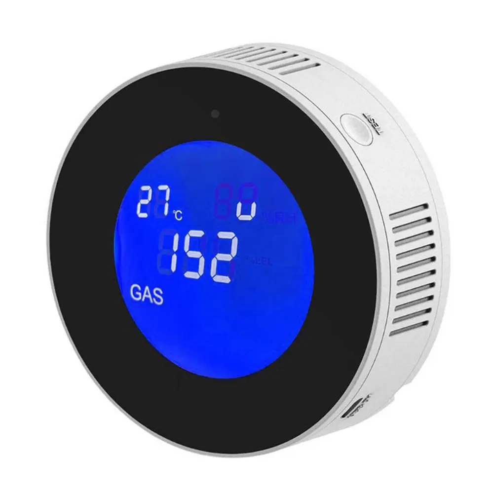 WiFi Natural Gas Alarm LCD Digital Display Gas Leak Sensor Combustible Gas Leak Alarm for Home Kitchen