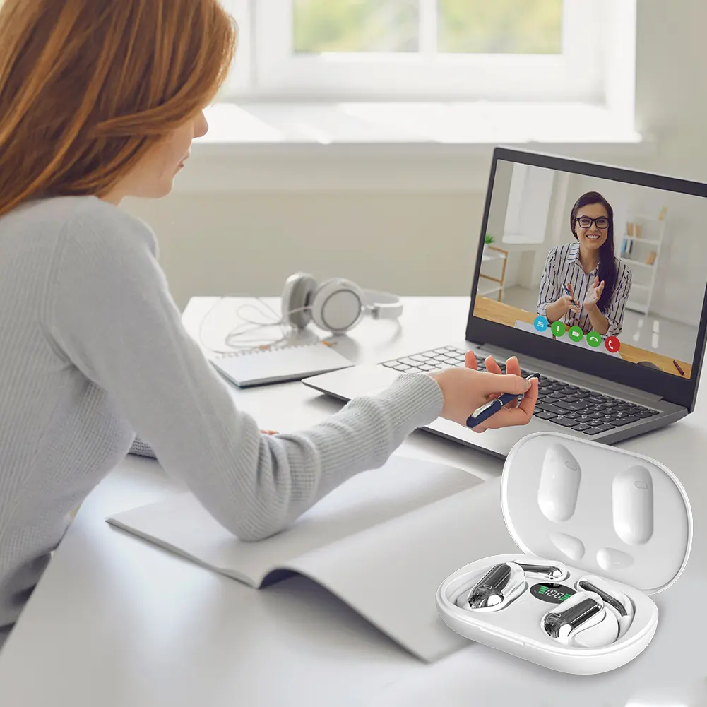 Wireless BT Translation Earbuds Real Time Translation Headphones Ai Translating Earbuds Headphones for Travel Business Learning