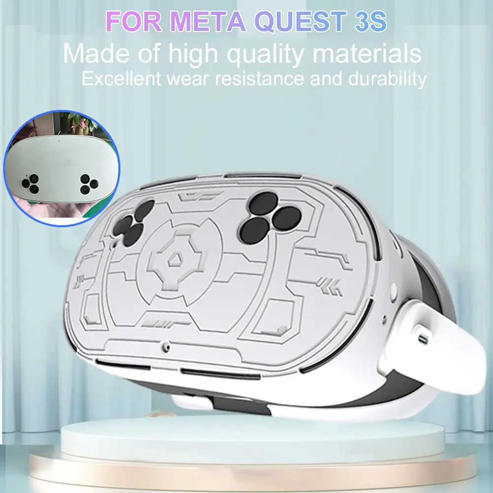 7Pcs VR Accessories Protective Cover Anti-Fall for Meta Quest 3S VR Headset Accessories Set VR Face Cover Controller Grips Cover