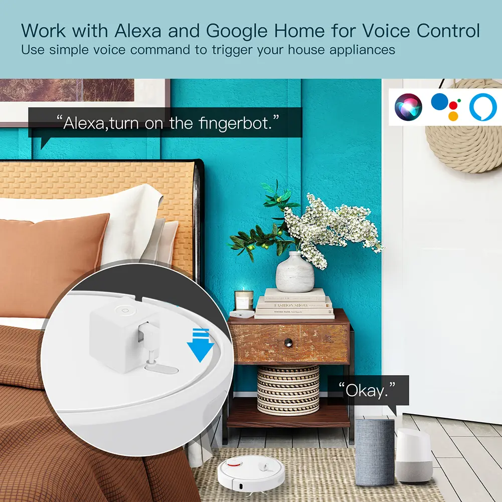 Tuya APP Robot Remote Control Bluetooth-compatible 4.2 Timing Finger Smart Control Automatic Smart Button Pusher Battery Powered