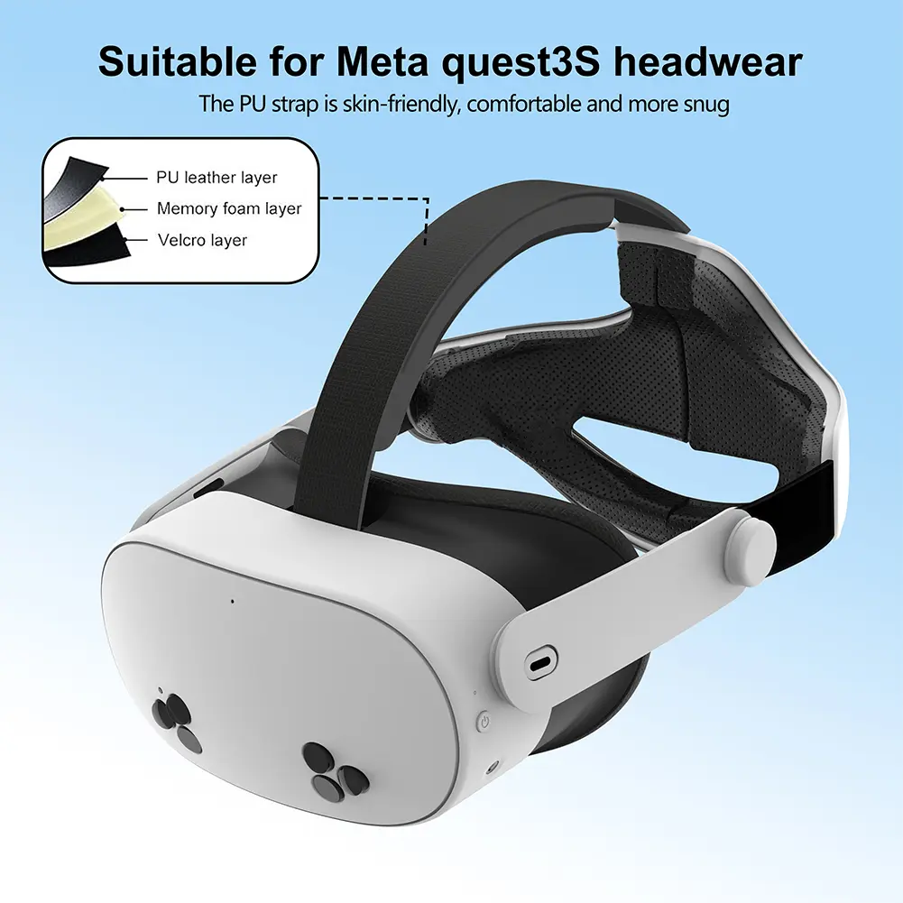 Adjustable Head Strap Enhanced Support and Comfort Replacement Elite Strap Reduce Pressure for Meta Quest 3S 3 VR Accessories