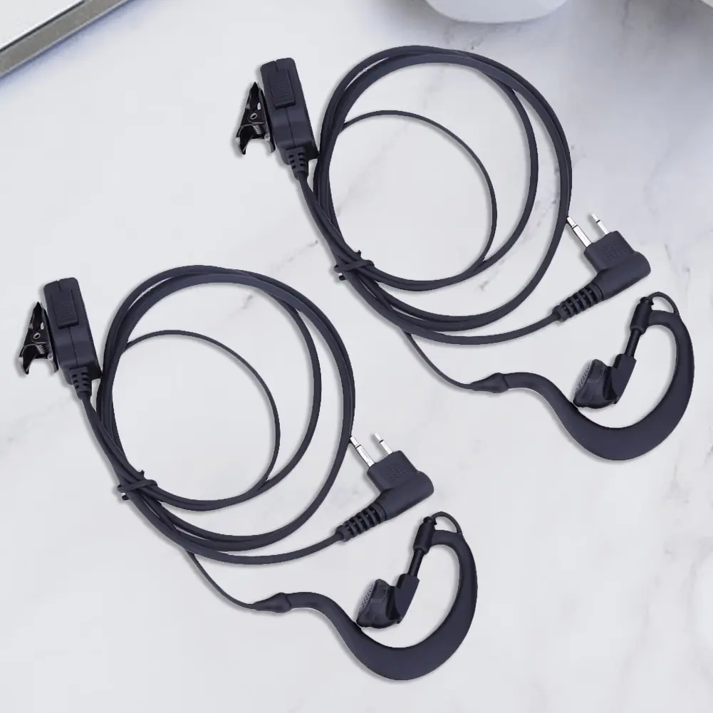 2Pcs Walkie Talkie Earpiece Headset Mic PTT Earphone Walkie Talkie Headset Multifunctional Accessories for Motorola CB Radio