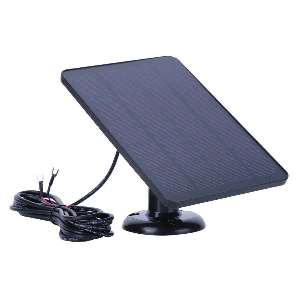 4W 5V Solar Cell Panel 360° Adjustable Bracket Solar Battery Charger with 9.8FT Charging Cable for Ring Video Doorbell 4/3/2