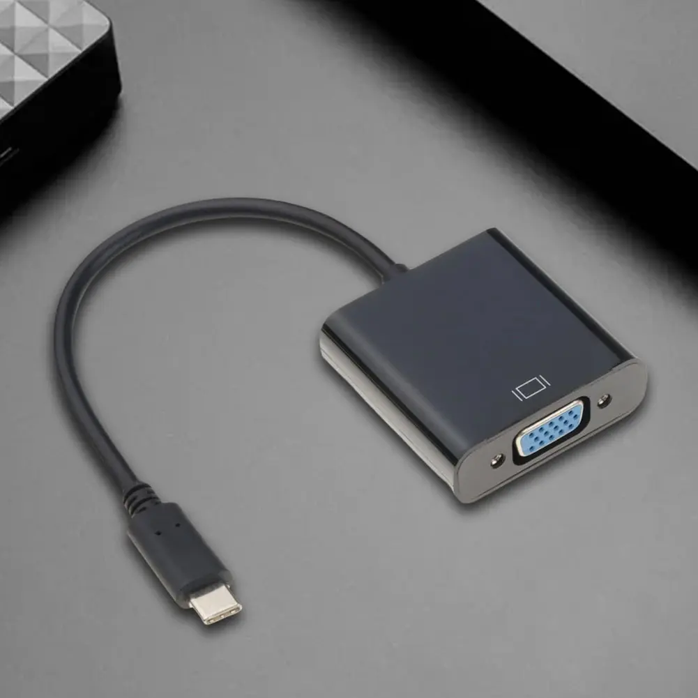 Type C To VGA Adapter USB 3.1 Type C To VGA Converter Adapter Cable 1080P FHD for Macbook 12 Inch Chromebook Pixel Lumia 950XL