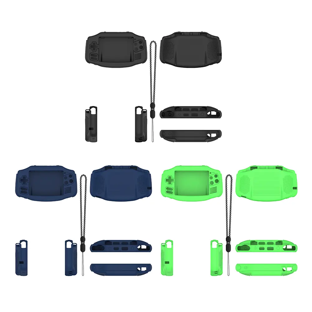 Silicone Case Anti-Scratch Protective Cover with Lanyard Soft Skin for ANBERNIC RG34XX Handheld Game Console