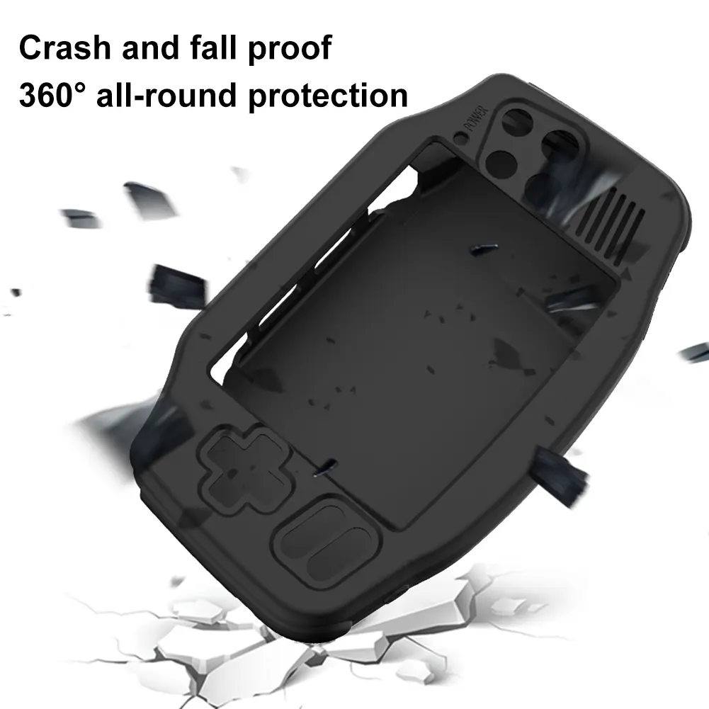 Silicone Case Anti-Scratch Protective Cover with Lanyard Soft Skin for ANBERNIC RG34XX Handheld Game Console