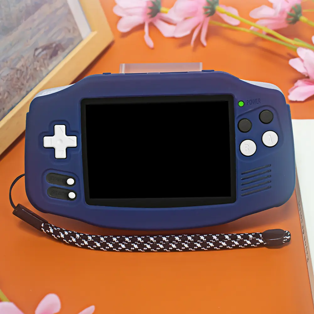 Silicone Case Anti-Scratch Protective Cover with Lanyard Soft Skin for ANBERNIC RG34XX Handheld Game Console