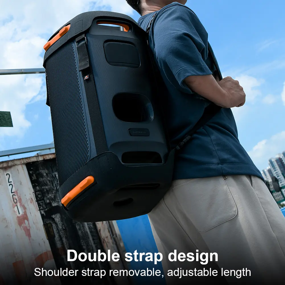Travel Carrying Case W Dual Shoulder Strap Speaker Carrier EVA Protective Cover for JBL Partybox 110 Portable Speaker