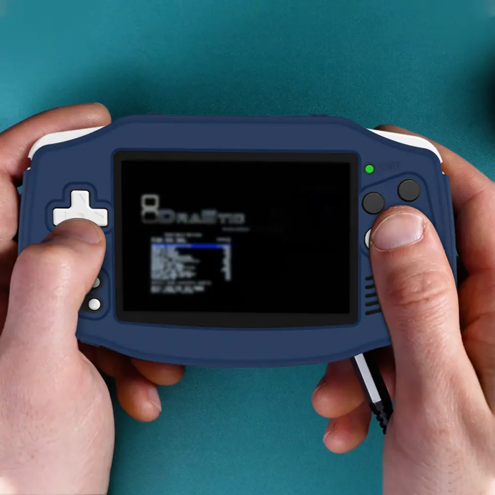 Silicone Case Anti-Scratch Protective Cover with Lanyard Soft Skin for ANBERNIC RG34XX Handheld Game Console