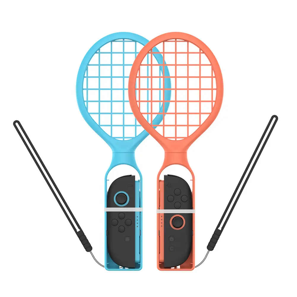 2PCS Tennis Racket for Switch 2 Controller Grips with Wrist Strap Sports Accessories Kit for Nintendo for Switch/OLED Joy-Con