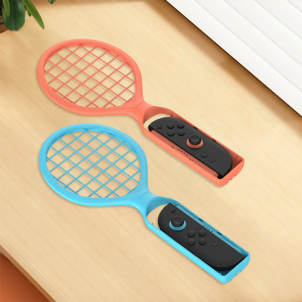 2PCS Tennis Racket for Switch 2 Controller Grips with Wrist Strap Sports Accessories Kit for Nintendo for Switch/OLED Joy-Con