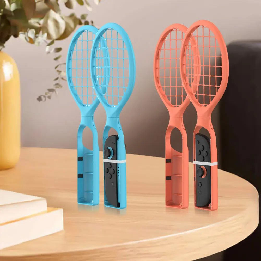2PCS Tennis Racket for Switch 2 Controller Grips with Wrist Strap Sports Accessories Kit for Nintendo for Switch/OLED Joy-Con