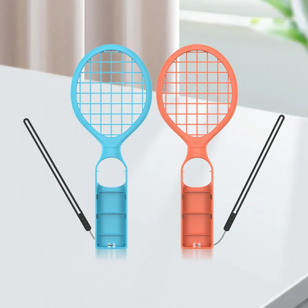 2PCS Tennis Racket for Switch 2 Controller Grips with Wrist Strap Sports Accessories Kit for Nintendo for Switch/OLED Joy-Con