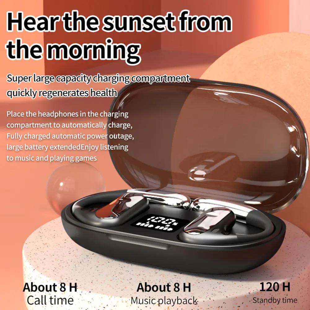 144 Languages AI Translator Earbuds Bluetooth-Compatible 5.3 Wireless Earphone Noise Cancelling Stereo Earhook Sports Headphone