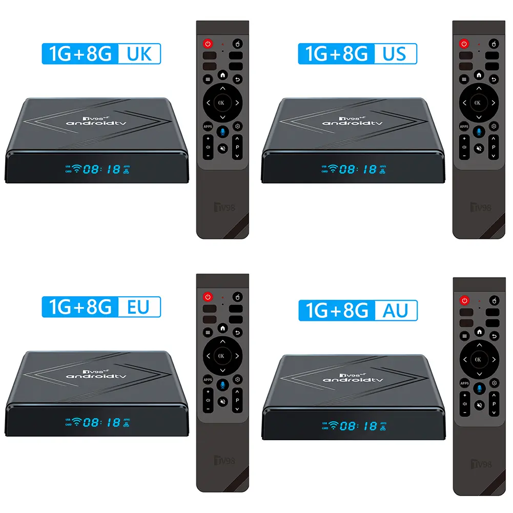 Android 14 Smart TV Box Voice Remote Control Set Top Box G31 OPenGL3.2 4K HD TV Video Player for HD Movies Internet Applications