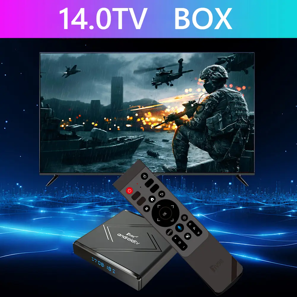 Android 14 Smart TV Box Voice Remote Control Set Top Box G31 OPenGL3.2 4K HD TV Video Player for HD Movies Internet Applications