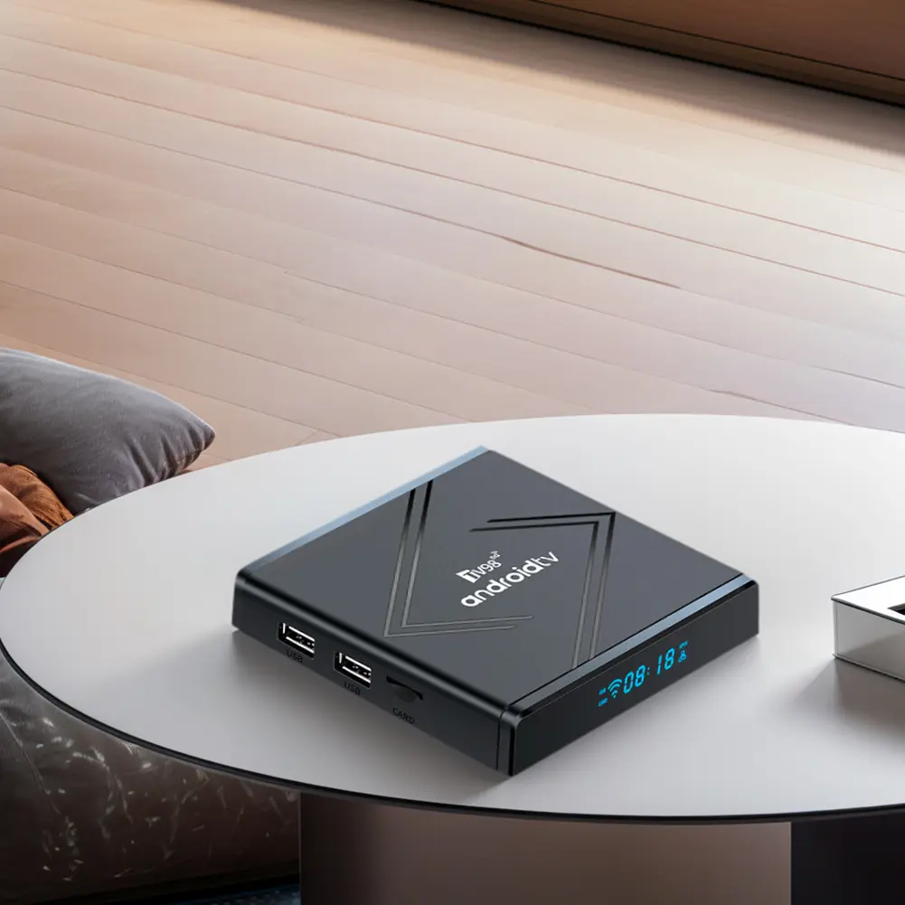 Android 14 Smart TV Box Voice Remote Control Set Top Box G31 OPenGL3.2 4K HD TV Video Player for HD Movies Internet Applications