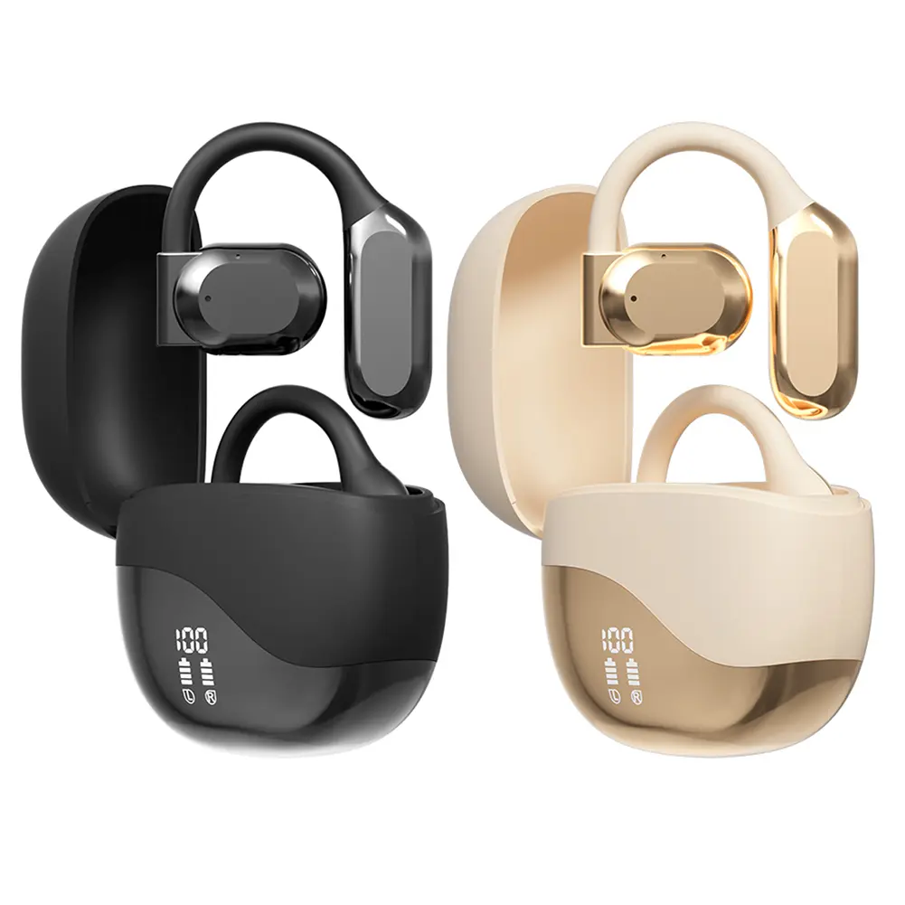 Intelligent Translator Earbuds Bluetooth-Compatible 5.4 Noise Cancelling Two-Way Voice Translator Ear Hook Translation Earphones