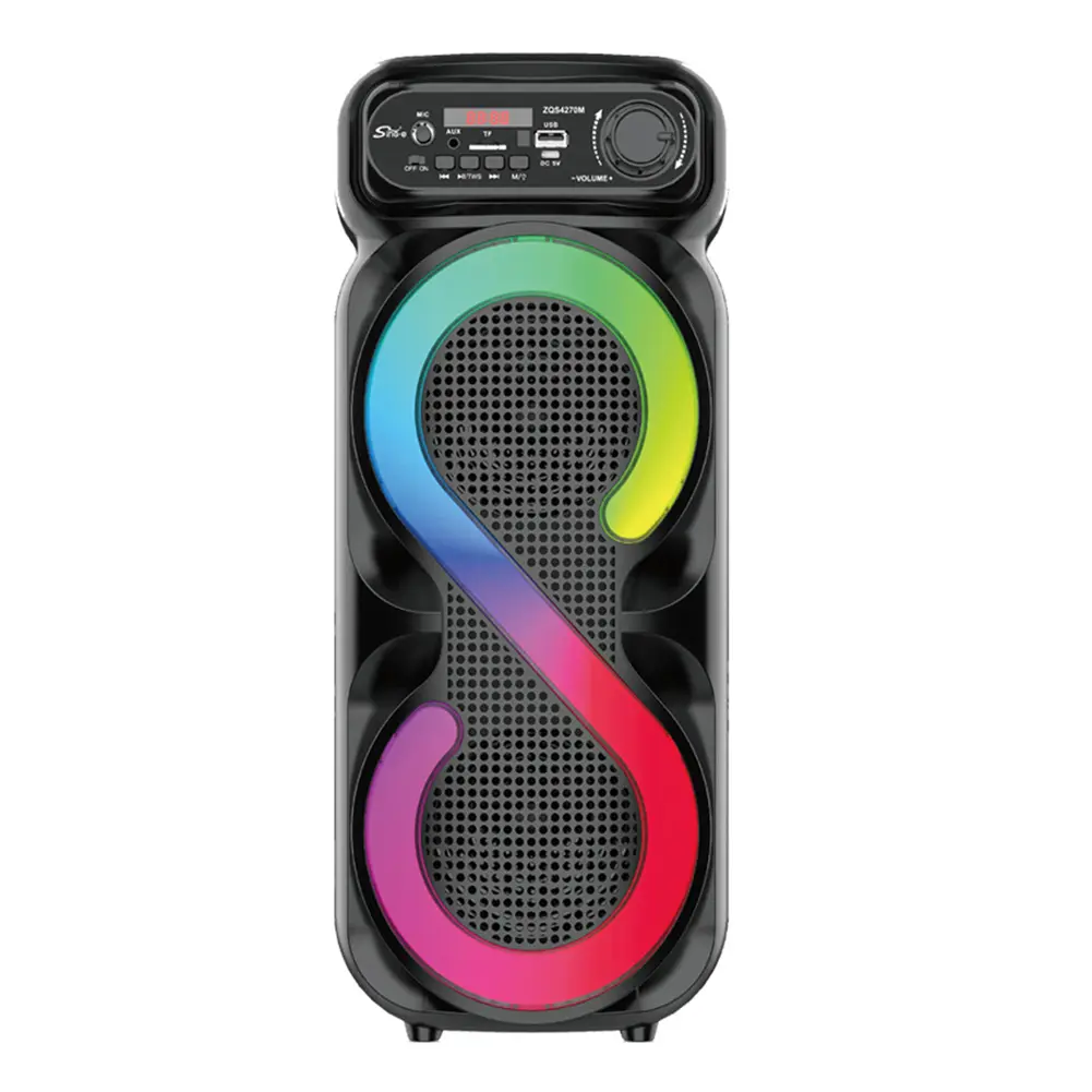 Bluetooth-Compatible Speaker Karaoke Speaker USB/TF Portable Boombox Remote Control Wireless Speaker High Volume for Home Travel