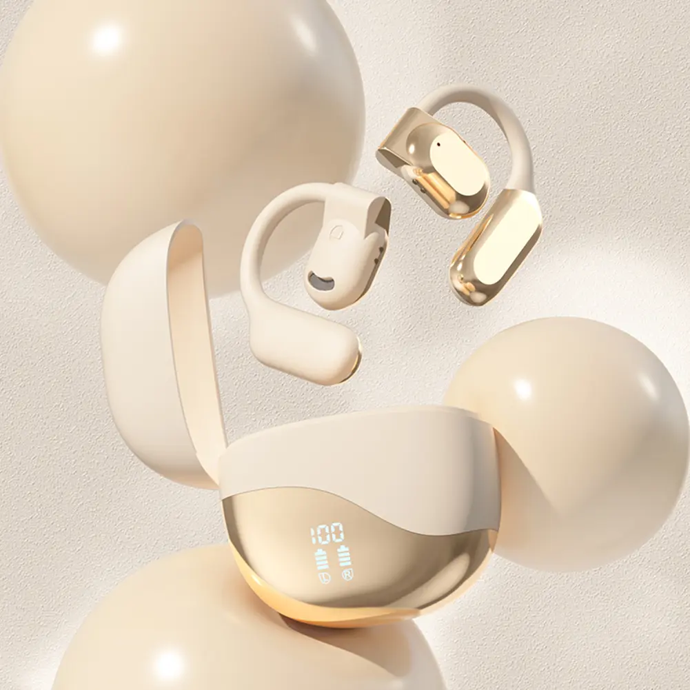 Intelligent Translator Earbuds Bluetooth-Compatible 5.4 Noise Cancelling Two-Way Voice Translator Ear Hook Translation Earphones