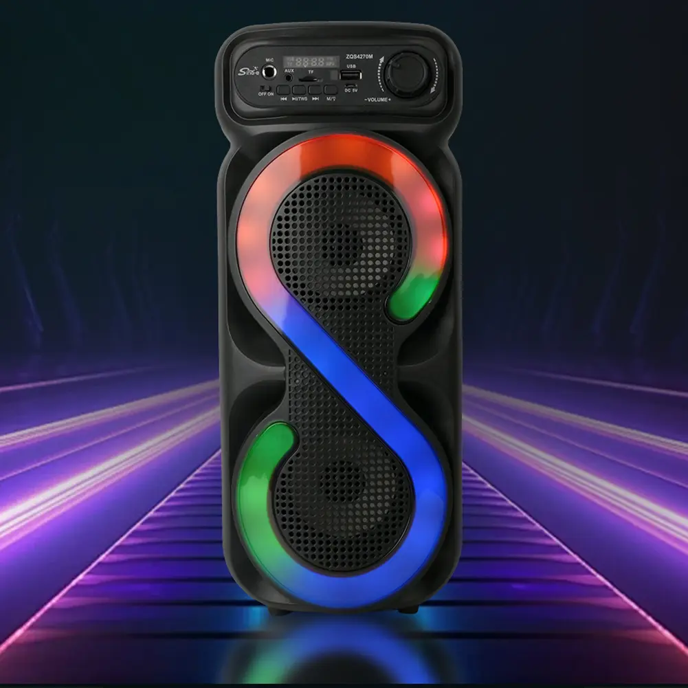 Bluetooth-Compatible Speaker Karaoke Speaker USB/TF Portable Boombox Remote Control Wireless Speaker High Volume for Home Travel