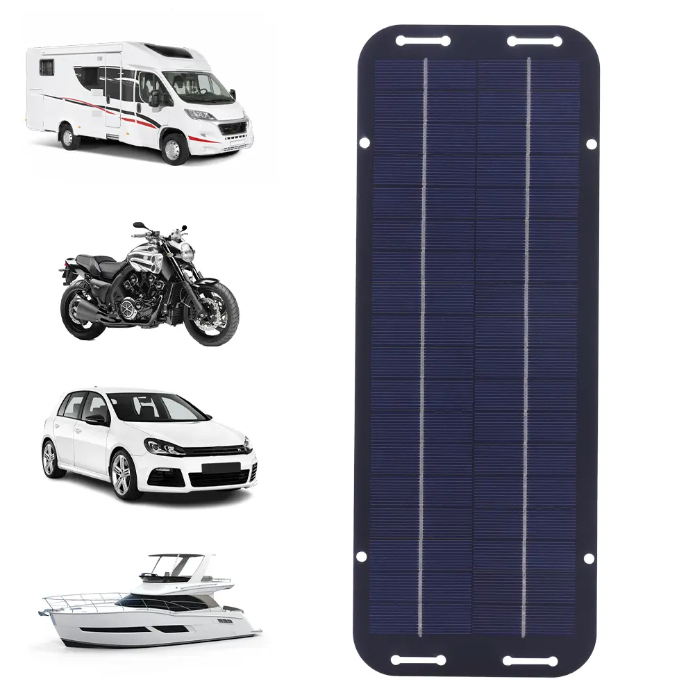 6W Solar Panel Kit with Solar Charge Controller Portable Solar Powered Charger Kit High-Efficiency for Car RV Boat Motorcycle