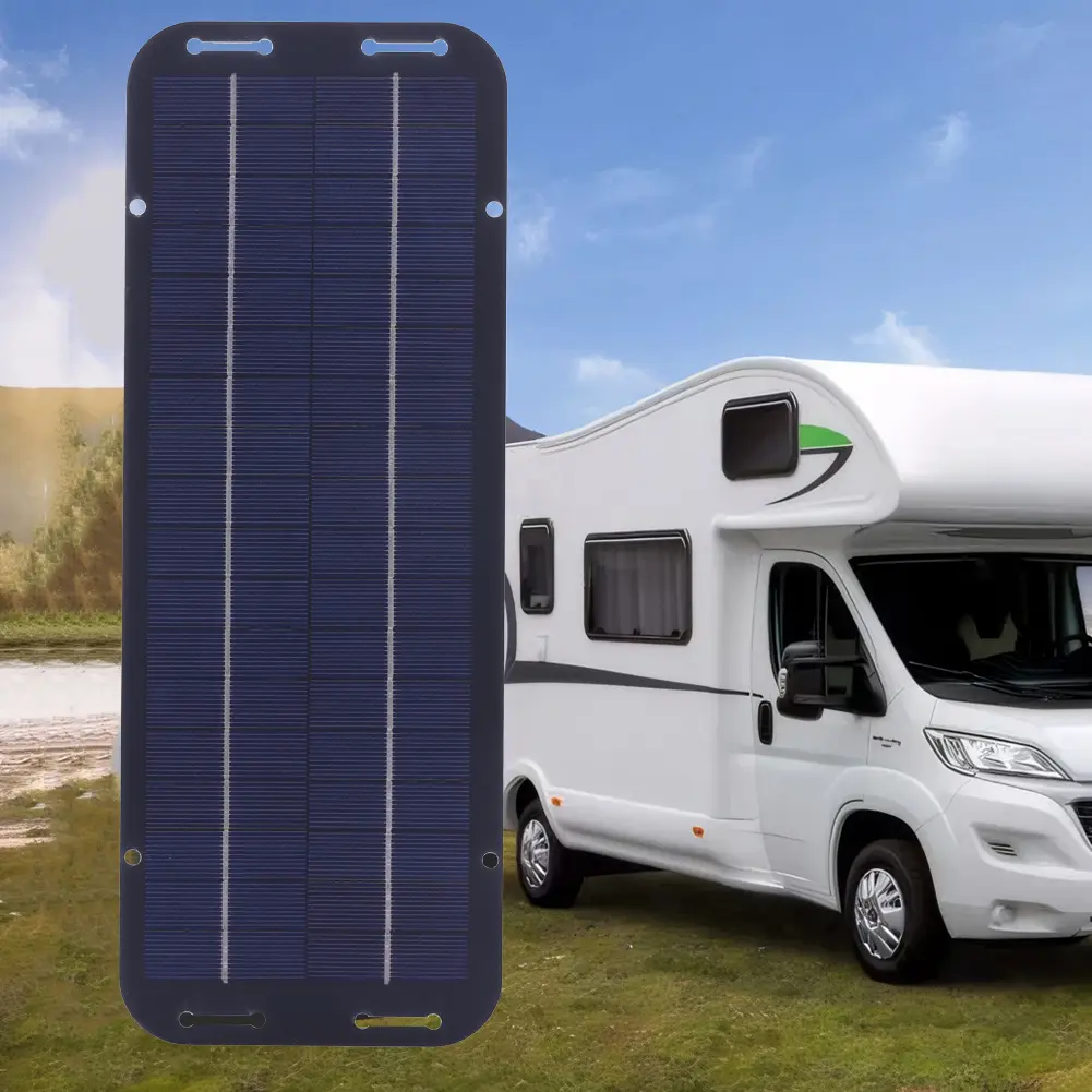 6W Solar Panel Kit with Solar Charge Controller Portable Solar Powered Charger Kit High-Efficiency for Car RV Boat Motorcycle