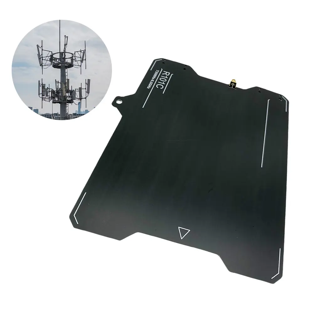 R101C Ads-b UWB Wideband Directional Antenna 730MHz-6.5GHz Broadband Antenna 7dBi 23x22.5cm for Radio Signal Transmit Receive