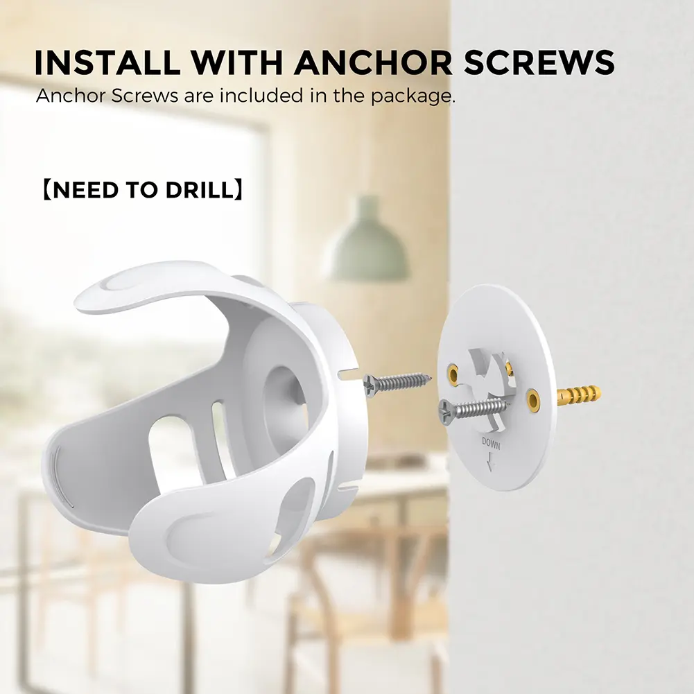 Plastic Bluetooth-compatible Speaker Holder Wall Mounted Portable Speaker Support with Cable Management for  Echo Dot 5/4