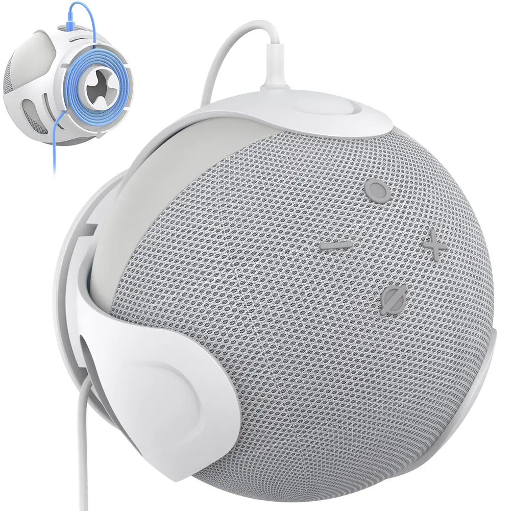 Plastic Bluetooth-compatible Speaker Holder Wall Mounted Portable Speaker Support with Cable Management for  Echo Dot 5/4