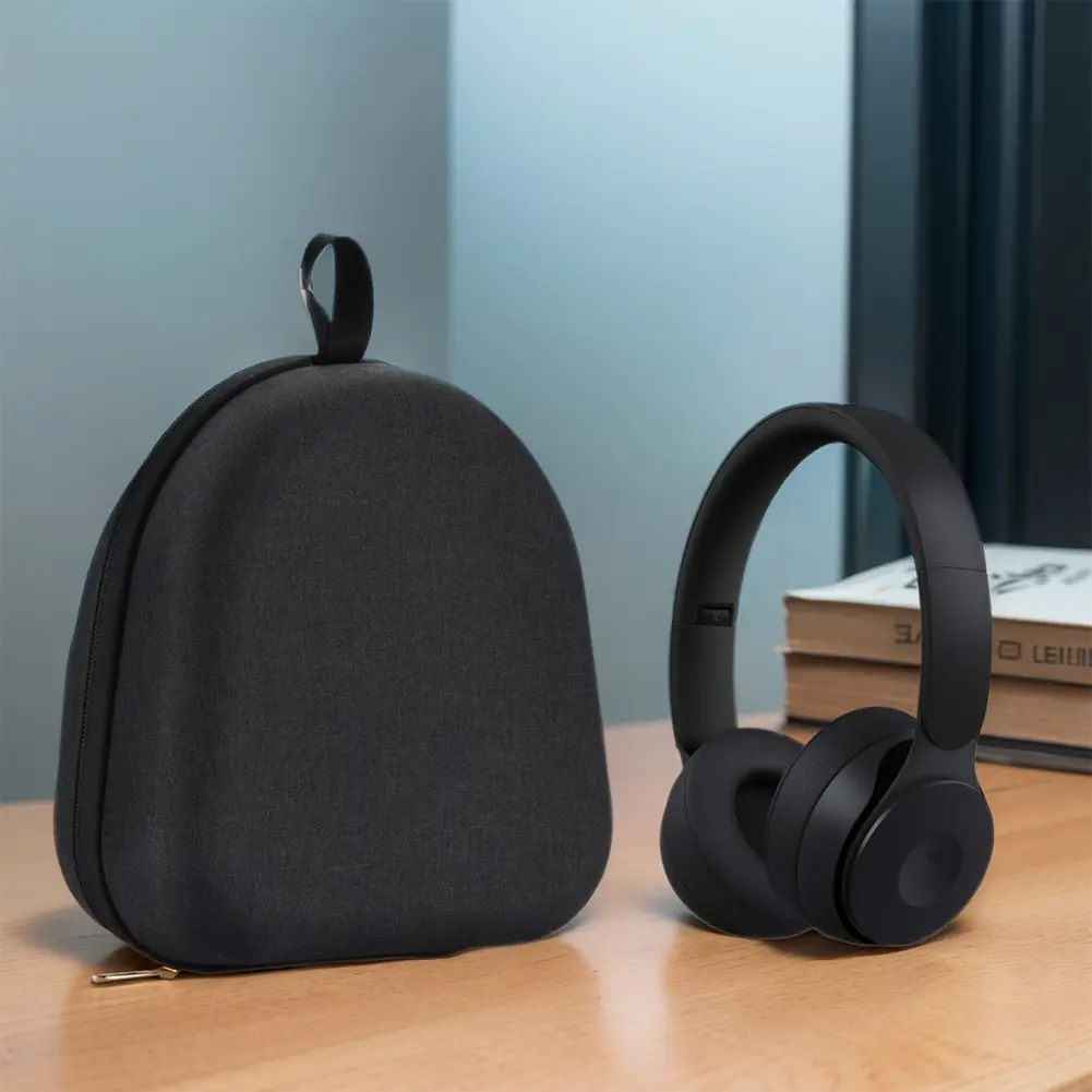 Headphone Case Shockproof Travel Case W/ Magnetic Room for Cable Portable Storage Bag for Beats Studio Pro/Studio 3/Solo 3 2 Pro