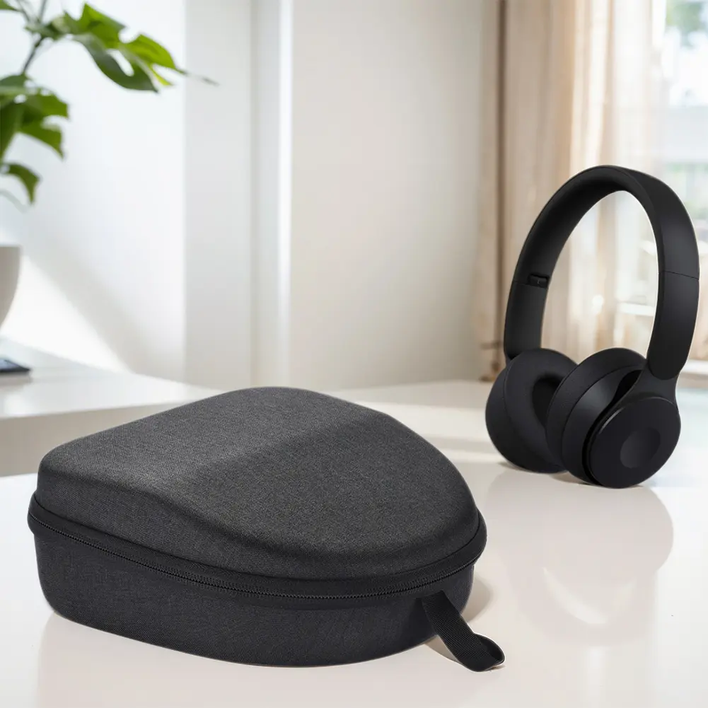 Headphone Case Shockproof Travel Case W/ Magnetic Room for Cable Portable Storage Bag for Beats Studio Pro/Studio 3/Solo 3 2 Pro