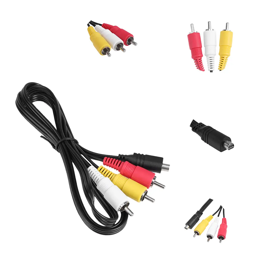 VMC-15FS RCA to 10Pin Port A/V Adapter Cable Data Transfer Cable Cord Usaeg for Sony Camera Consumer Electronics Supplies